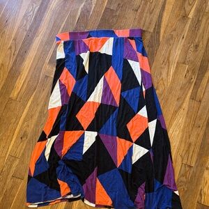 Cato A-Line Skirt - Black, Purple, Orange, Blue